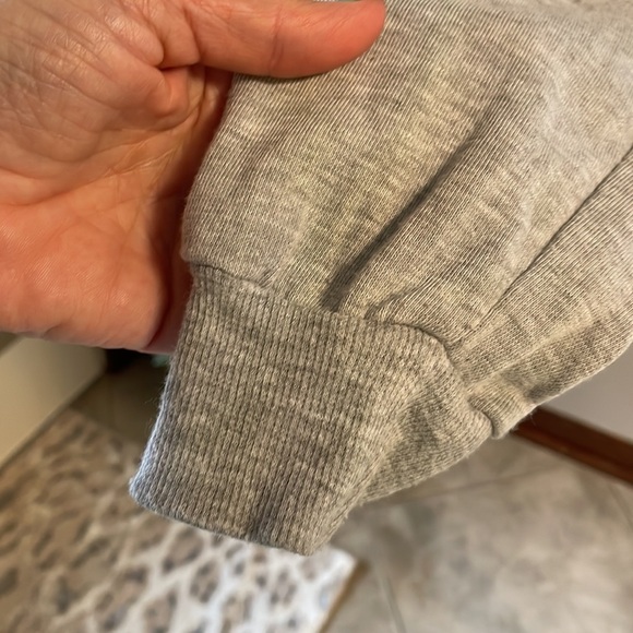 BONGO Silver front SEQUINS lightweight sweatshirt / Terry inside pullover XS - Picture 5 of 10